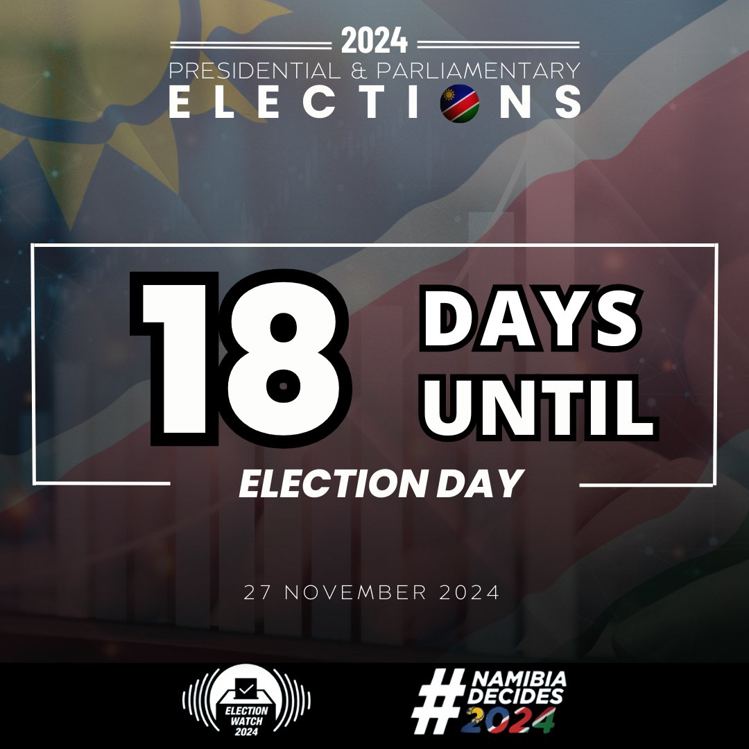 On November 27, Namibians across the nation will cast their votes to shape our country’s future. Your vote is your voice. Ensure you’re informed and ready. Every vote matters. #Namibiadecides2024
