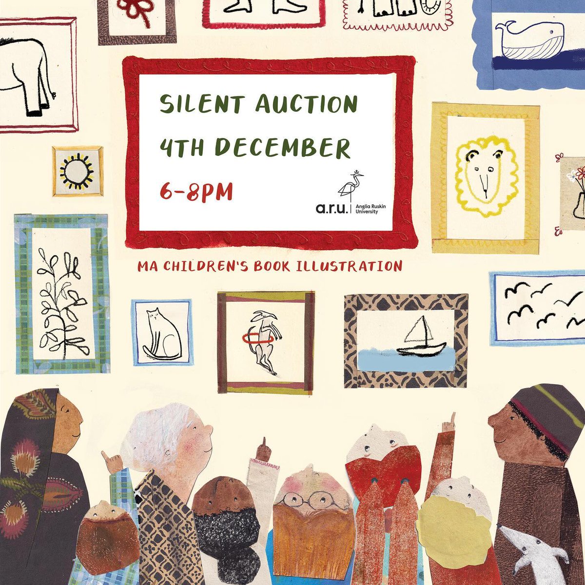 Shhh! We are having a SILENT AUCTION of prints (by us and others) to raise funds, so that all our graduating students can attend Bologna Book Fair next year. It will be at the Cambridge site, 6-8pm. #csacbi #kidsbooks #picturebooks #illustration #childrensbookillustration