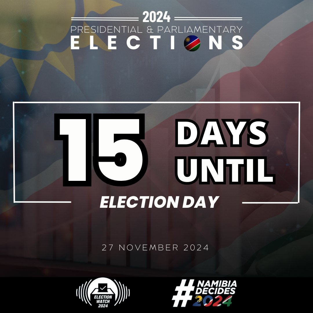On November 27, Namibians across the nation will cast their votes to shape our country’s future. Your vote is your voice. Ensure you’re informed and ready. Every vote matters. #Namibiadecides2024