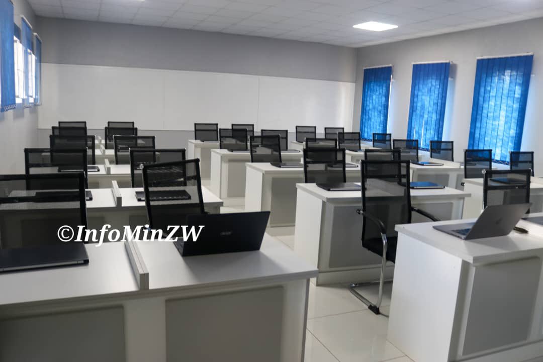 nickmangwana's tweet image. His Excellency President Mnangagwa toured and officially commissioned the MVTC computer lab and renovated boys hostel.