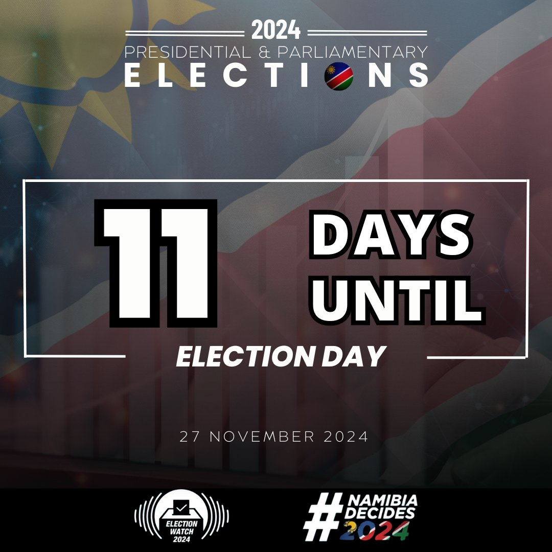 On November 27, Namibians across the nation will cast their votes to shape our country’s future. Your vote is your voice. Ensure you’re informed and ready. Every vote matters. #Namibiadecides2024