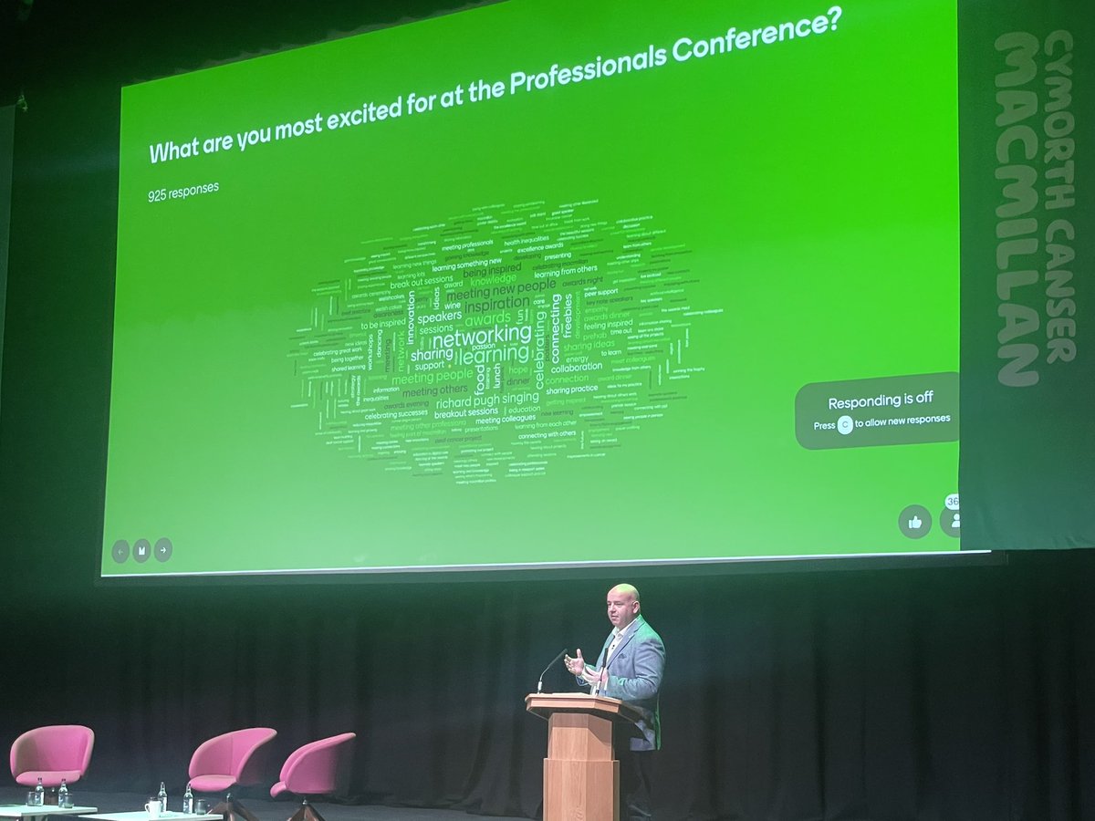 It’s wonderful to see over 500 professionals here <a href="/ICCWales/">ICCWales</a> for our 2 day Professional Conference. So important to be together in person &amp; not surprisingly people are most excited about networking, learning and sharing <a href="/macmillancancer/">Macmillan Cancer Support</a> #MacmillanProfessionals