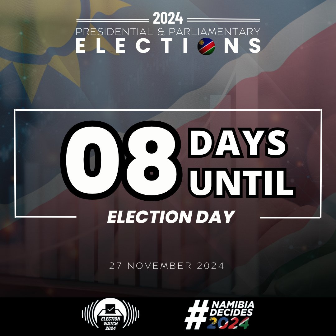 On November 27, Namibians across the nation will cast their votes to shape our country’s future. Your vote is your voice. Ensure you’re informed and ready. Every vote matters. #Namibiadecides2024