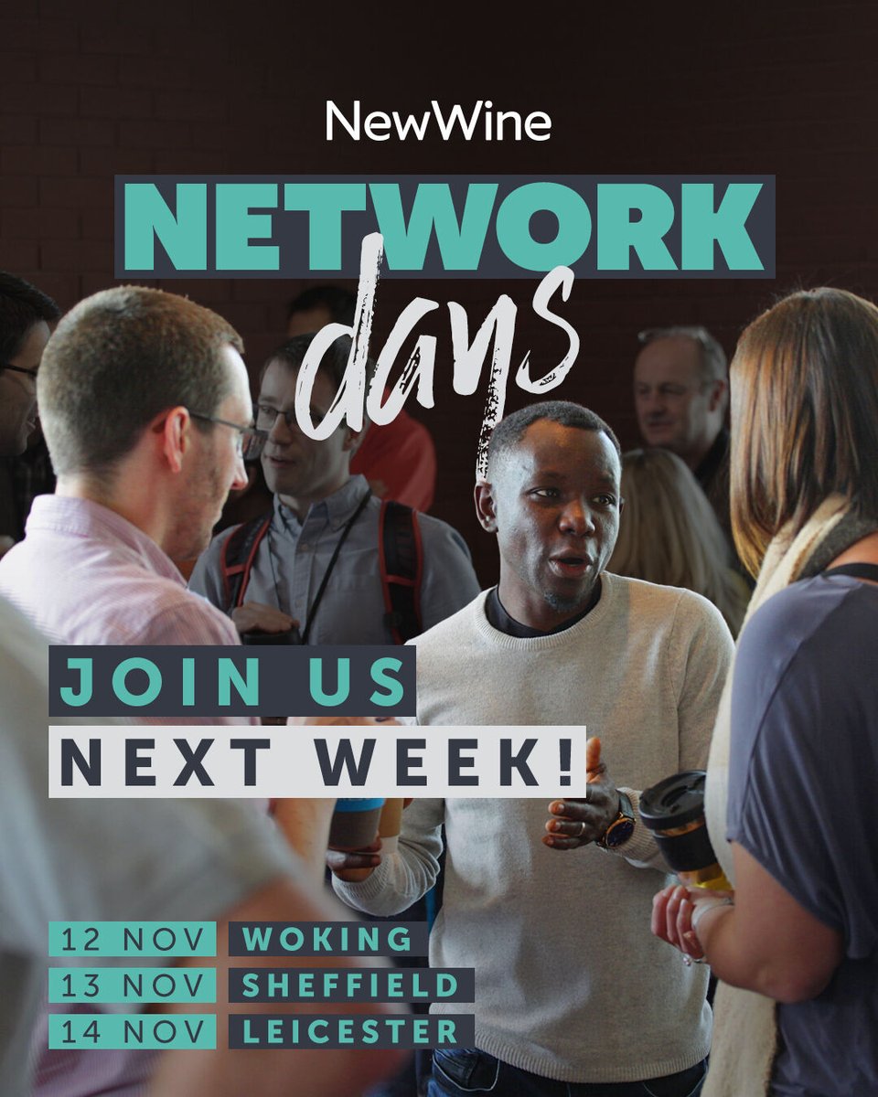 We can't wait to gather with leaders from across the Network next week! 

If you haven't booked your place yet, do it now!  🙌 

new-wine.org/events/new-win… 

#NewWineLeadershipNetwork #NetworkDays