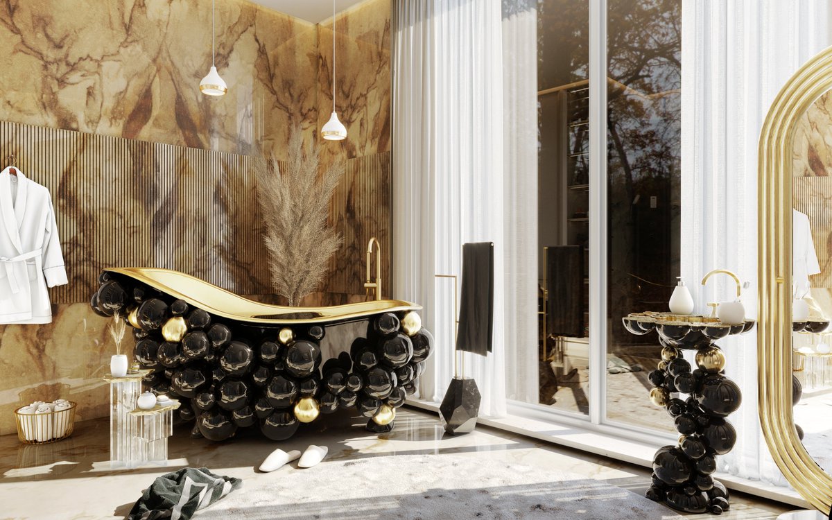 bocadolobo's tweet photo. Experience the ultimate luxury 𝐛𝐚𝐭𝐡𝐫𝐨𝐨𝐦. These beautifully designed spaces blend elegance and functionality, creating a serene retreat.

𝐃𝐨𝐰𝐧𝐥𝐨𝐚𝐝 𝐨𝐮𝐫 𝐂𝐚𝐭𝐚𝐥𝐨𝐠𝐮𝐞: https://t.co/bxN2lhIs15

#bocadolobo #bathroomdesign #bathroominspo #furnituredesign https://t.co/GBxcMDNvdt