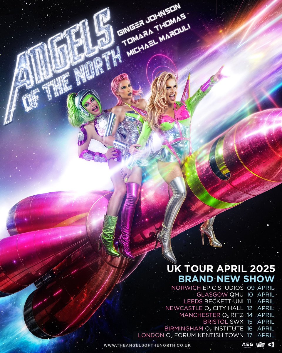 THE ANGEL’s ARE TAKING YOU OUTTA SPACE IN APRIL 2025!!!! 💚⚡️🚀

Get your tickets before it’s to late my babies🪐

aegpresents.co.uk/event/angels-o…

ROUND 2 here we gooo