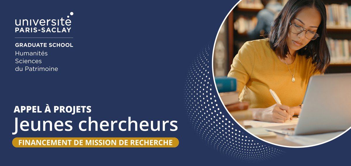 Graduate School Humanités-Sciences du Patrimoine (@gs_hsp) on Twitter photo 📣 AAP "Jeunes Chercheurs" 2024-25 <a href="/UnivParisSaclay/">Université Paris-Saclay</a>
- Etudiant.es de master (M1, M2) ou doctorant.es <a href="/gs_hsp/">Graduate School Humanités-Sciences du Patrimoine</a>
> Vos travaux de #recherche nécessitent un déplacement
👉Bénéficiez d’un financement de 800€
⚠️Candidatez avant le 17/01 :cutt.ly/DeG5ZU4Z 📣 AAP "Jeunes Chercheurs" 2024-25 <a href="/UnivParisSaclay/">Université Paris-Saclay</a>
- Etudiant.es de master (M1, M2) ou doctorant.es <a href="/gs_hsp/">Graduate School Humanités-Sciences du Patrimoine</a>
> Vos travaux de #recherche nécessitent un déplacement
👉Bénéficiez d’un financement de 800€
⚠️Candidatez avant le 17/01 :cutt.ly/DeG5ZU4Z