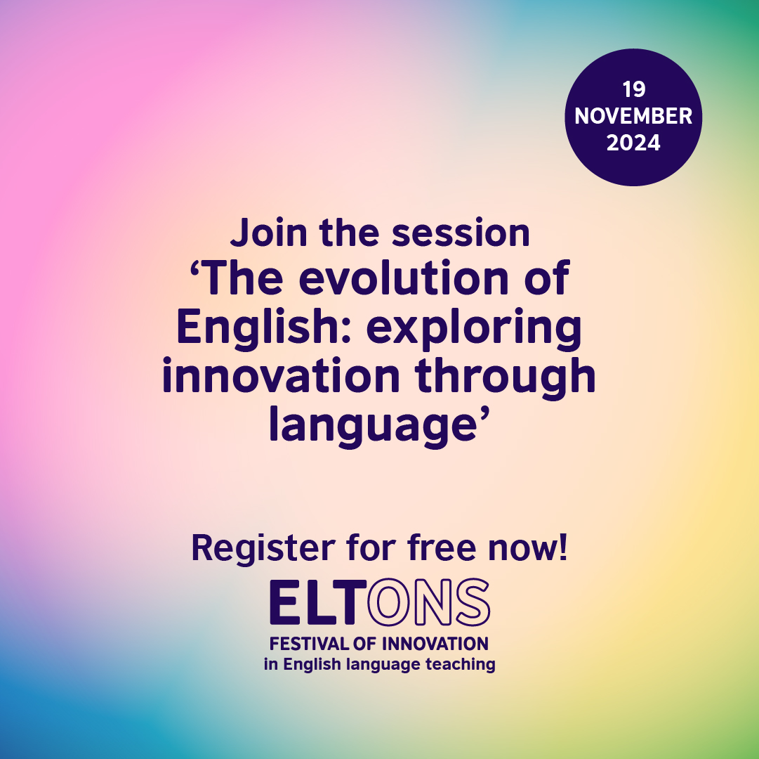 📢Headliner announcement!

<a href="/BarbaraMcGilli/">Barbara McGillivray</a>, Mina Patel and <a href="/susie_dent/">Susie Dent</a> will explore the evolution of English.

They'll be exploring 90 new words and the story they tell about changes in society, culture and technology. 

Register for the #ELTons Festival!
bit.ly/4gc6vem