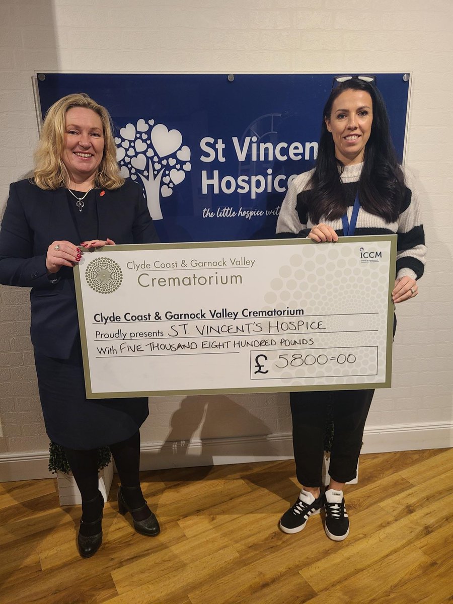 We are thrilled to support 2 local hospices with £5800 each through our membership of the ICCM Metals Recycling Scheme. Thanks go to all the families who consent to the sensitive of recycling of metals following cremation.
