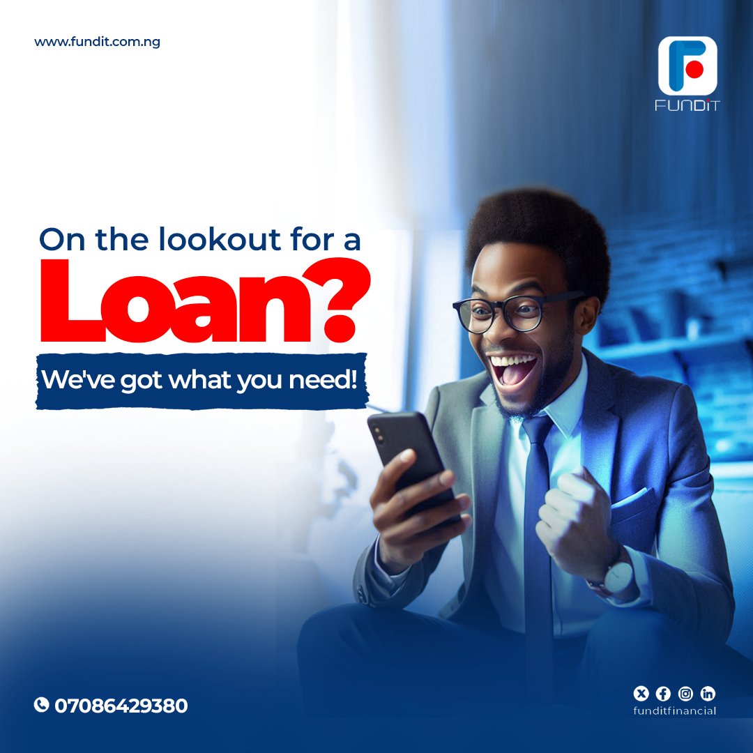 FUNDiTFinancial's tweet image. Looking for financial support? FUNDiT Finance has you covered! With flexible loan options tailored to meet various needs, we make it easy to access the funds you need when you need them.

Let’s make it happen apply now

 #Loan #InvoiceDiscounting #LPOFinancing #BackToSchoolLoan