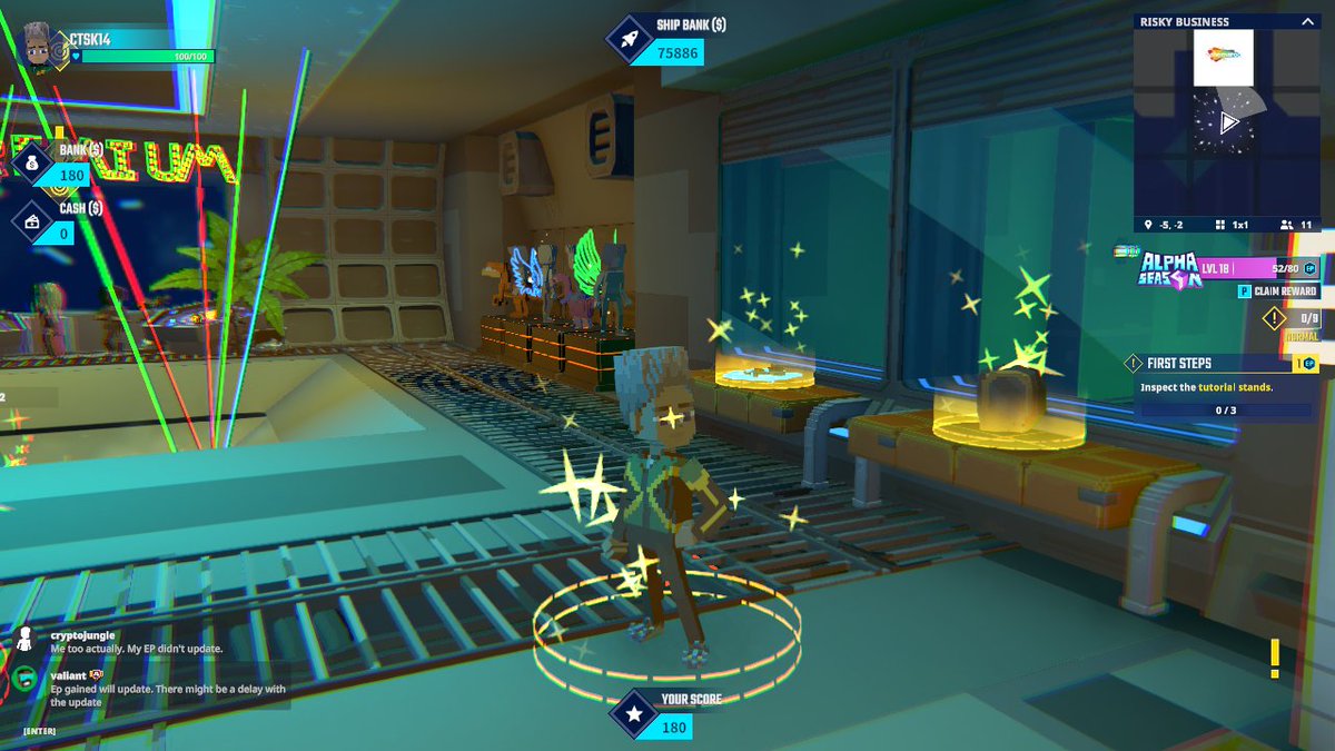 CSawasdikosol's tweet photo. Taking care of Risky Business 💼 in @TheSandboxGame. Found some snacks at the Vending Machines. Time to level up my entrepreneurial skills! 📈 https://t.co/BPYwSZTA9O #TheSandbox #AlphaSeason4 #AS4SocialChallenge https://t.co/eLQ3kpb9Aw