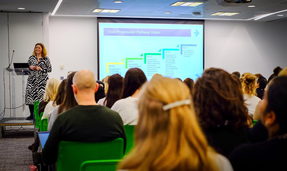 Wonderful talk from Lisa around the critical care nurse progression pathway! #TVWACC24