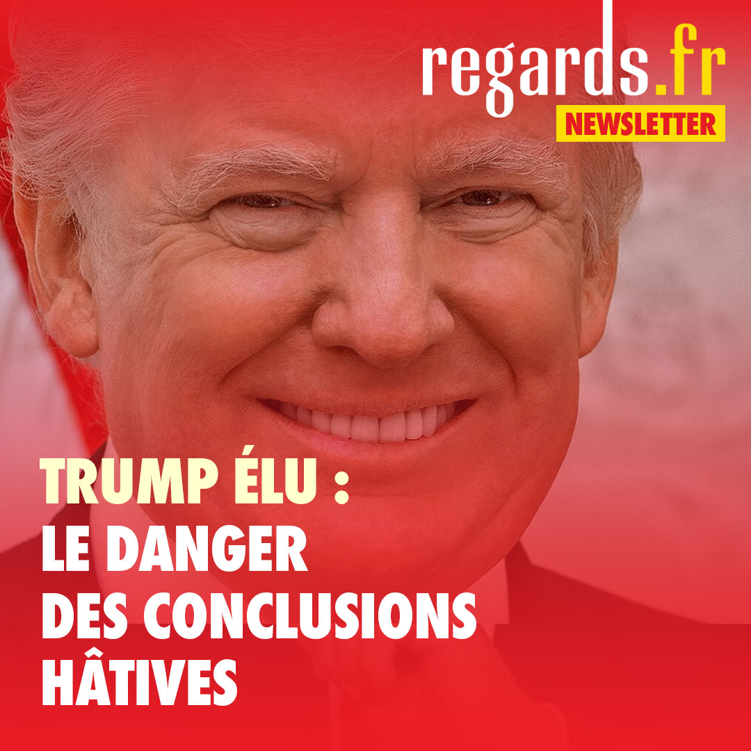 LA LETTRE DU 7 NOVEMBRE 📨
Trump élu : le danger des conclusions hâtives 🤔🤫

BAKCHICH DU JOUR 🫰
Les entreprises publiques françaises au secours du camp Trump 🤑🫣

🚨 Abonnez-vous à notre lettre !
👉 regards.fr/la-lettre-du-7…