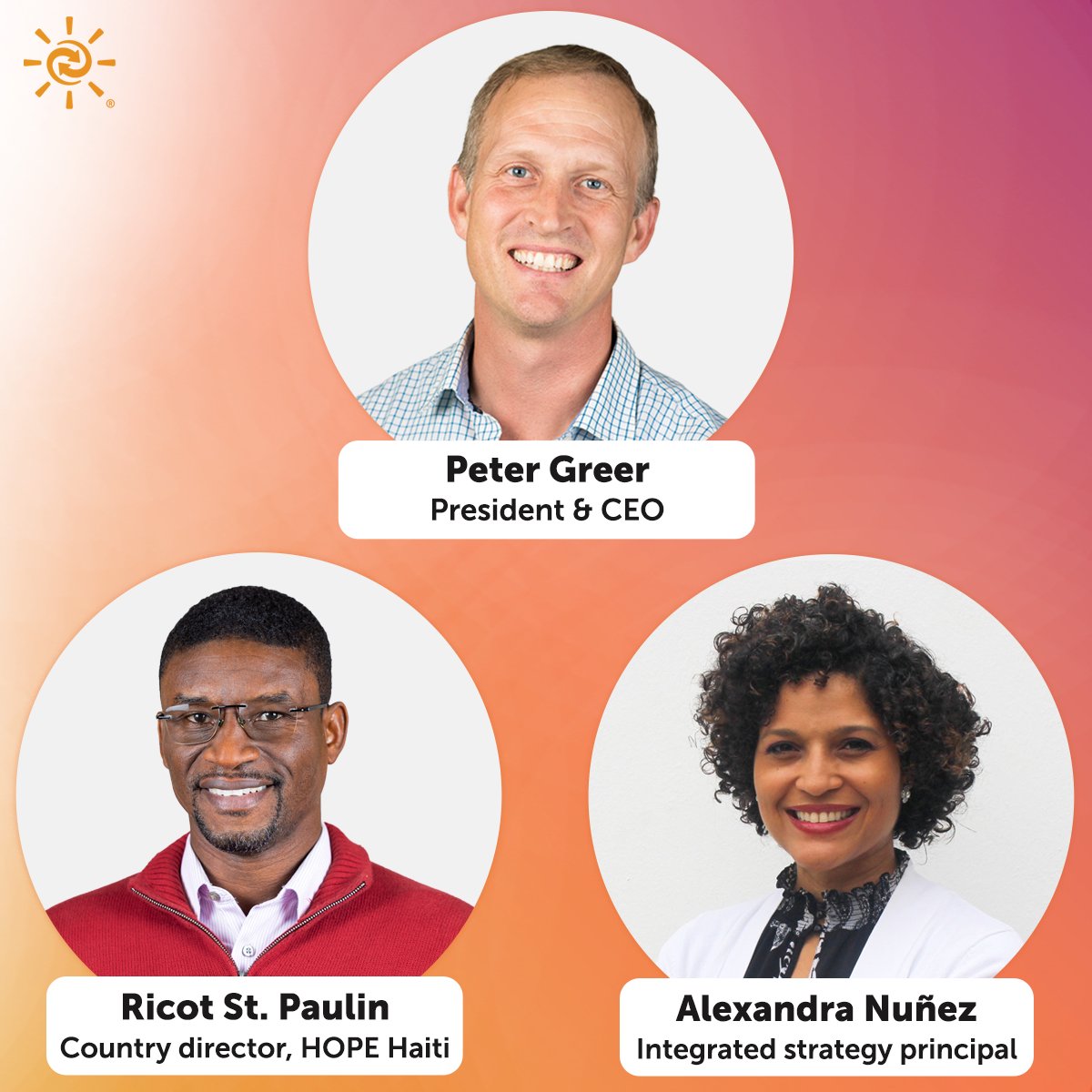 ☀️ TODAY is our Investing in Dreams virtual event from 12-1:15 p.m. ET. Hear from @PeterKGreer, Ricot St. Paulin of HOPE Haiti, and Alexandra Nuñez. Ask questions, learn about the HOPE network, and celebrate God’s work globally!  Register now to join! hopeinternational.org/virtualevent