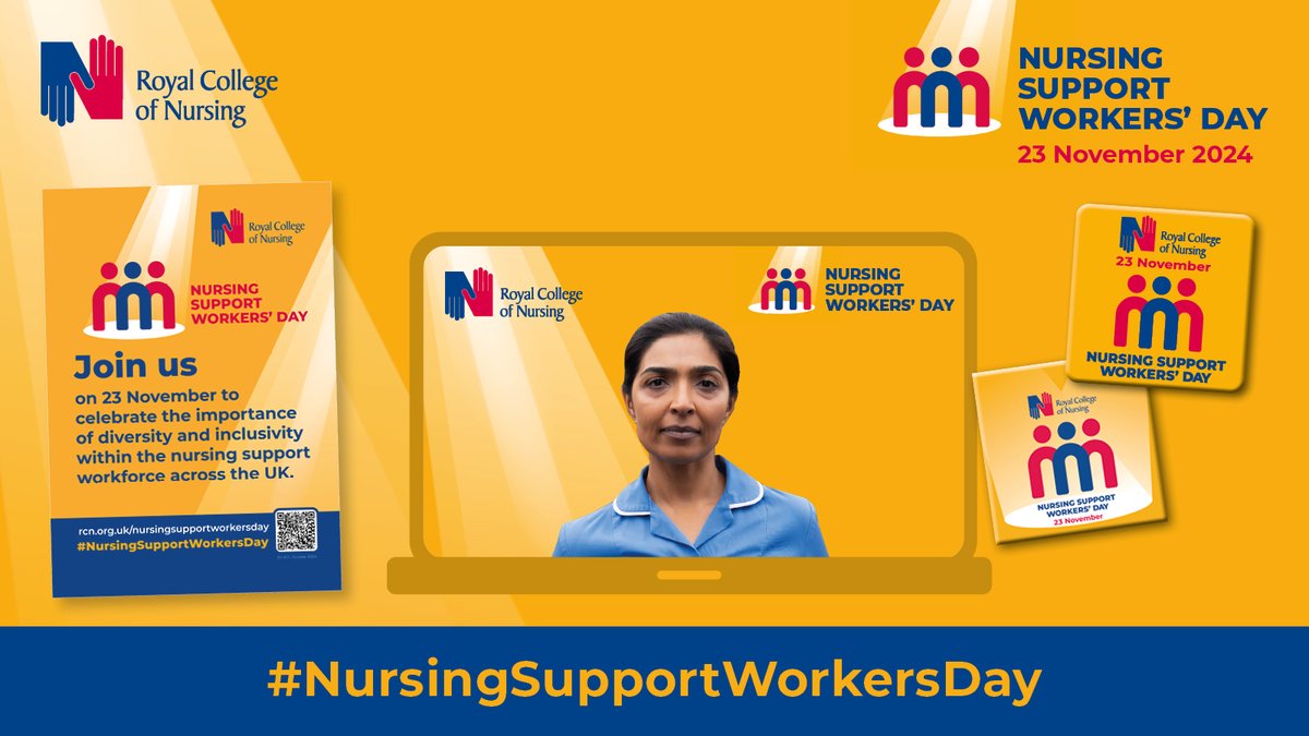 Join us to celebrate #NursingSupportWorkersDay on 23 November and help us celebrate these vital members of the nursing team.

Find out more and download all our materials ➡️ bit.ly/3O5ia13