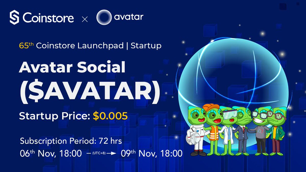 JaphetEdidiong's tweet photo. 🚀 Avatar Social ($AVATAR) launches as Coinstore’s 65th project!
Subscription from Nov 6 to Nov 9, 2024, 18:00 (UTC+8).
Ticket supply: 3,715;
Size: 145 USDT.

Check whitelist here: https://t.co/BjvSDbxdI9

#AVATAR #Launchpad #Whitelist #Coinstore

@avatarsocial_  @CoinstoreExc https://t.co/70fRE4UzWq