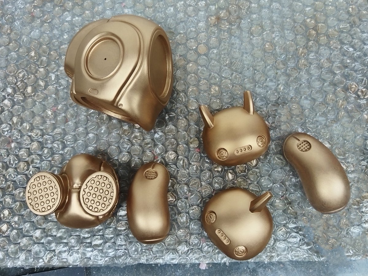 ひ*ん様 未開封　KO-ONI-BOT こおにボット　ソフビ　白＆クリア　二体セ こおにボット 試作00号 (塗装済みソフビ人形) - molding mule