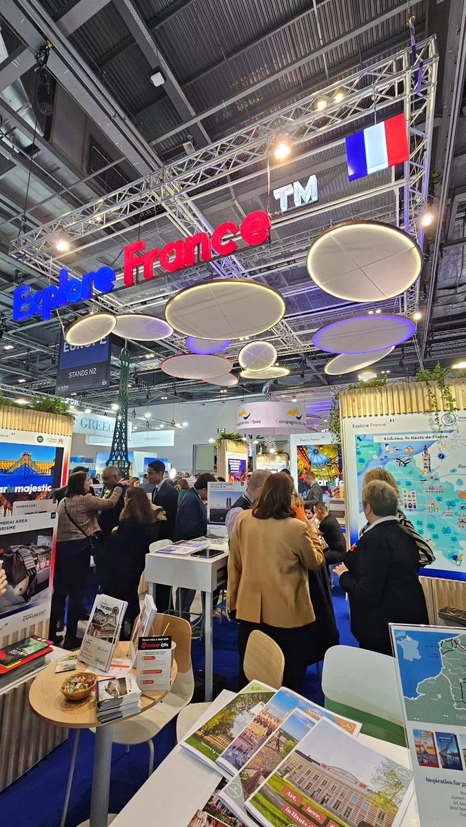 Final day at <a href="/WTM_London/">World Travel Market (WTM) London</a>
If your voice and feet can still handle it, last chance to pop over <a href="/atout_france/">Atout France</a> N2-210 and meet with our exhibiting French destinations <a href="/visitparisreg/">Visit Paris Region</a>  <a href="/hautsdefrance/">Région Hauts-de-France</a> <a href="/CieDesAlpes/">Compagnie Des Alpes</a> <a href="/Visit_Corsica/">Visit Corsica</a>! 🇫🇷

#WTMLDN #TravelPower #IdeasArriveHere #ExploreFrance