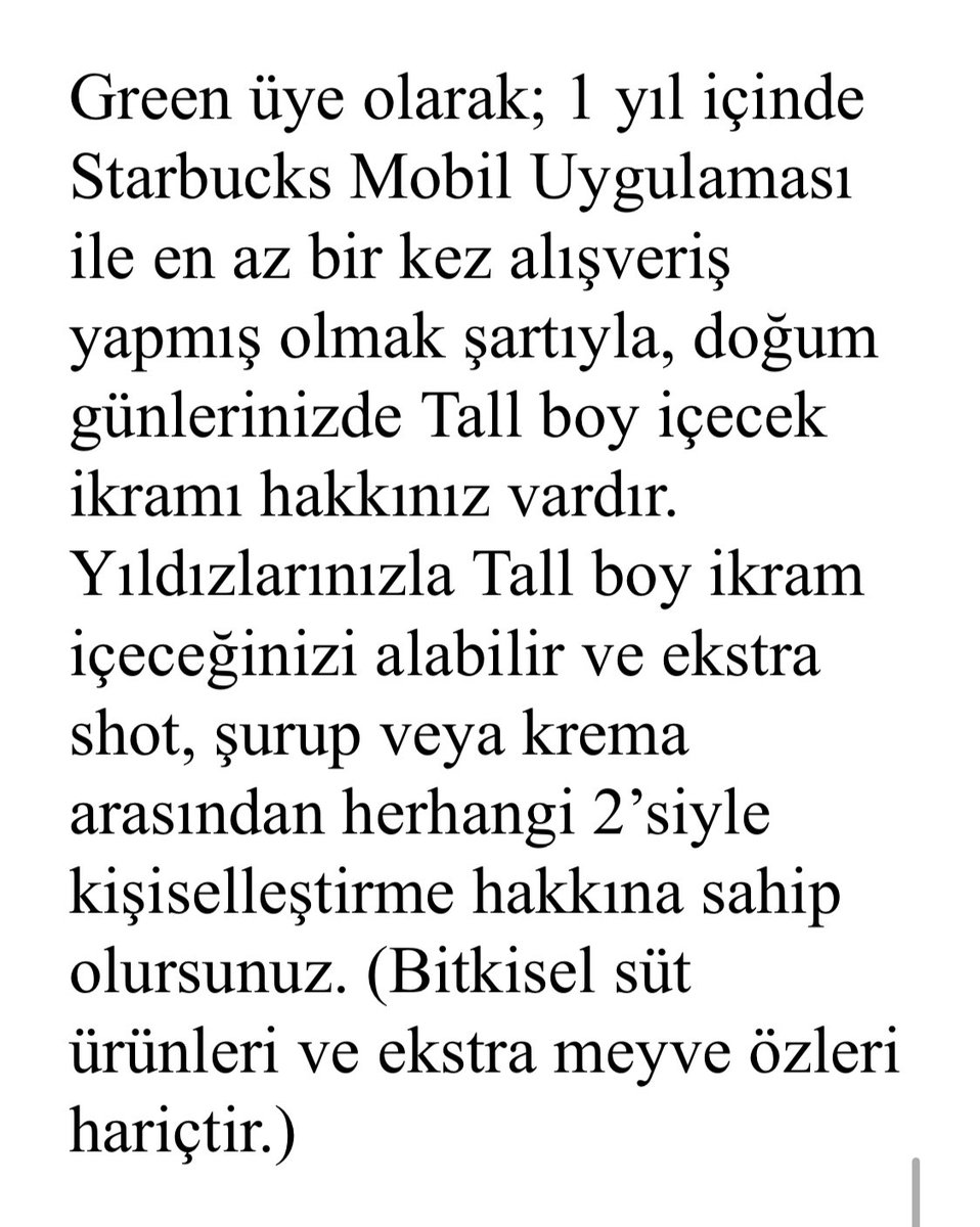 ctcagil's tweet photo. @StarbucksTR green üye olarak vaad ettiğiniz doğum günü kahve ikramınızı alamadım. Uygulamada belirtilen şartlar aşağıda, ama çağrı merkeziniz aksini söylüyor. Hangisine inanacağız? Madem 40 dereden su getireceksiniz, o zaman söyleyin de bilelim. https://t.co/wFwAt4fdOn