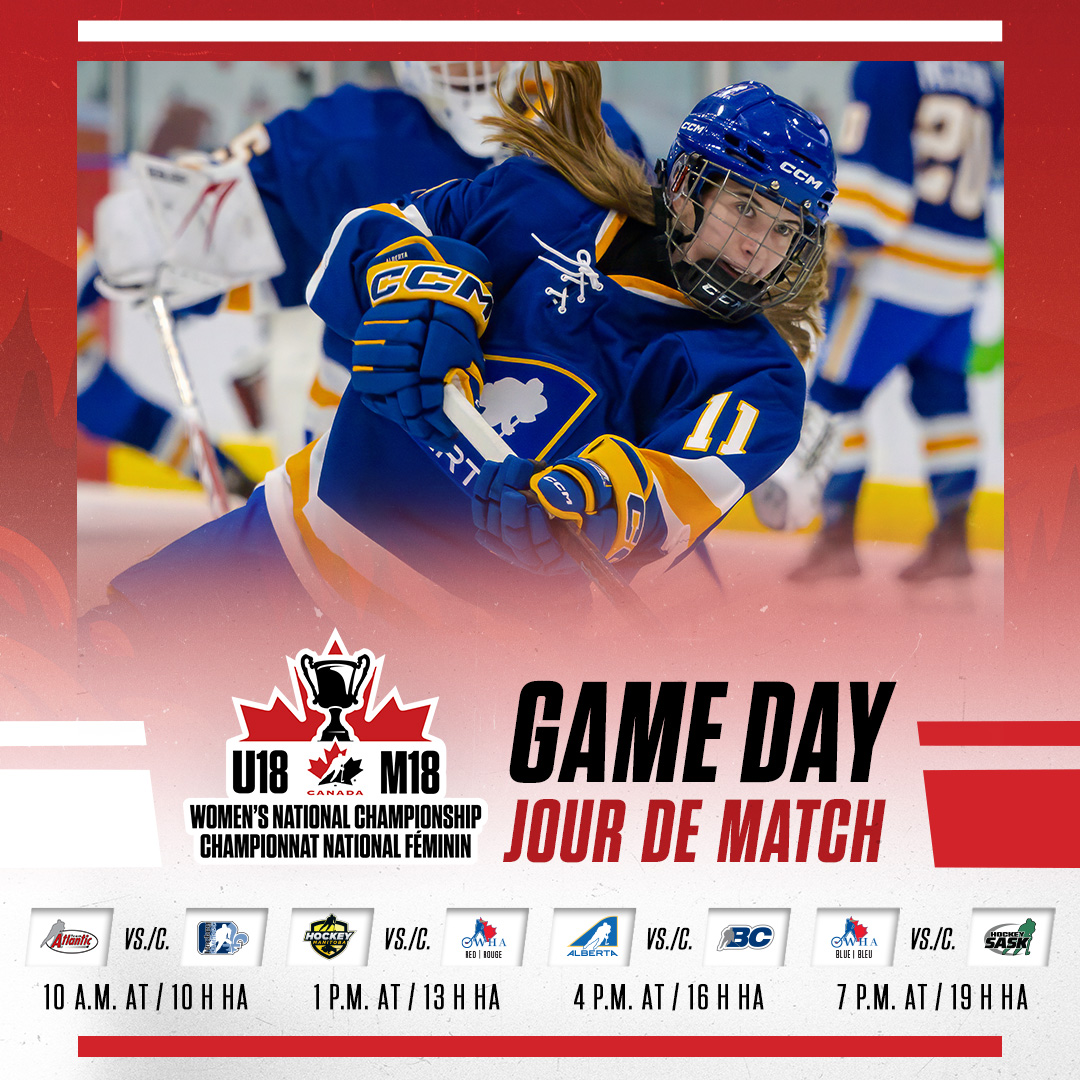 Hockey Canada (@hockeycanada) on Twitter photo GAME DAY! It’s Quarterfinal Thursday at #U18Nationals in <a href="/Quispamsis/">Town of Quispamsis</a>! 🙌
JOUR DE MATCH! Place aux quarts de finale en ce jeudi au #NationalM18 à Quispamsis! 🙌
🏒 HockeyCanada.ca/U18Nationals
🏒 HockeyCanada.ca/CNFM18 GAME DAY! It’s Quarterfinal Thursday at #U18Nationals in <a href="/Quispamsis/">Town of Quispamsis</a>! 🙌
JOUR DE MATCH! Place aux quarts de finale en ce jeudi au #NationalM18 à Quispamsis! 🙌
🏒 HockeyCanada.ca/U18Nationals
🏒 HockeyCanada.ca/CNFM18