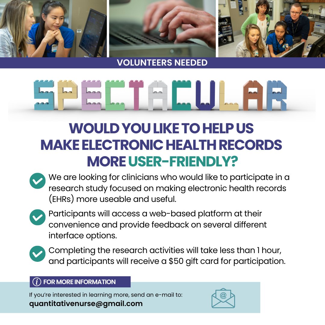 Alvin Jeffery (@nurse_alvin) on Twitter photo Excited to recruit for our newest study! We're looking for practicing inpatient nurses who want to help us make EHRs better. All activities are remote. Compensation is provided. @vumcdbmi <a href="/VanderbiltNurse/">Vanderbilt School of Nursing</a> <a href="/informaticsani/">ANI</a> <a href="/ANIAinformatics/">ANIA</a> <a href="/amianiwg/">AMIA Nursing Informatics Working Group (NIWG)</a> @VUMCImplement @VUMC_VCLIC Excited to recruit for our newest study! We're looking for practicing inpatient nurses who want to help us make EHRs better. All activities are remote. Compensation is provided. @vumcdbmi <a href="/VanderbiltNurse/">Vanderbilt School of Nursing</a> <a href="/informaticsani/">ANI</a> <a href="/ANIAinformatics/">ANIA</a> <a href="/amianiwg/">AMIA Nursing Informatics Working Group (NIWG)</a> @VUMCImplement @VUMC_VCLIC