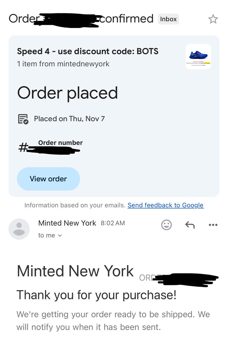 thank you <a href="/MarcusMilione/">Marcus Milione</a> for taking measures to make sure we could get the shoes and not have them instantly sold out from bots 🙏