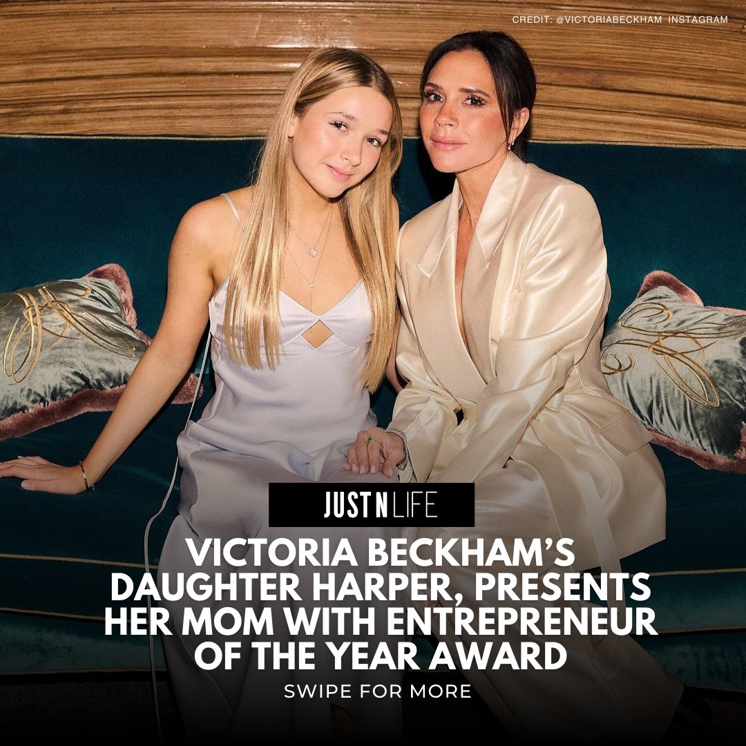 TheJustNLife's tweet photo. #HarperSeven supporting her mom #VictoriaBeckham for winning the Bazaar award for Entrepreneur of the year🥹❤️
The #BazaarAward is a celebration of women from across the world's of film, television, art, etc featuring those who have impressed many over the past 12 months.👀 https://t.co/CSvn4rR4NN