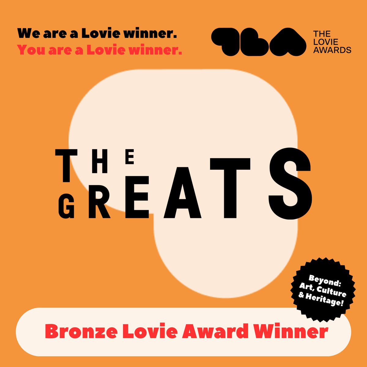 Fine Acts (@fine_acts) on Twitter photo π LOVIE AWARD WINNER! π WE HAVE MORE NEWS! We're absolutely honored to announce that in addition to the Peopleβs Lovie Award, <a href="/TheGreatsCo/">The Greats</a> has also won a Bronze Lovie Award in the category Beyond: Art, Culture & Heritage: winners.lovieawards.com
This esteemed recognition from π LOVIE AWARD WINNER! π WE HAVE MORE NEWS! We're absolutely honored to announce that in addition to the Peopleβs Lovie Award, <a href="/TheGreatsCo/">The Greats</a> has also won a Bronze Lovie Award in the category Beyond: Art, Culture & Heritage: winners.lovieawards.com
This esteemed recognition from