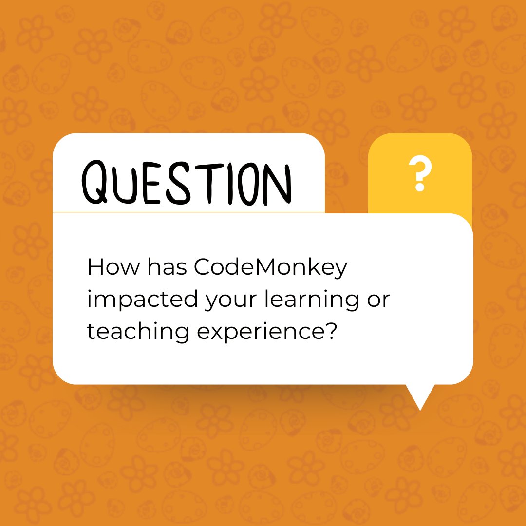 CodeMonkeySTU's tweet image. Got a minute? We want to hear YOUR feedback to help make our platform even better for you! ๐ต
Let us know your thoughts down in the comments ๐
#CodingforKids #CodingCourses #ComputerScience #STEM #Teacher #Teachers #EdTech