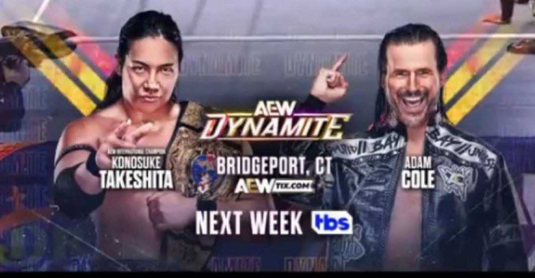 LucyisjustLucy's tweet photo. If MJF wants to make sure Adam doesn't make it to 3 wins he just needs to come out and punch Takeshita. Like Punk did with him and Shawn Dean https://t.co/BNJLDZdtxa