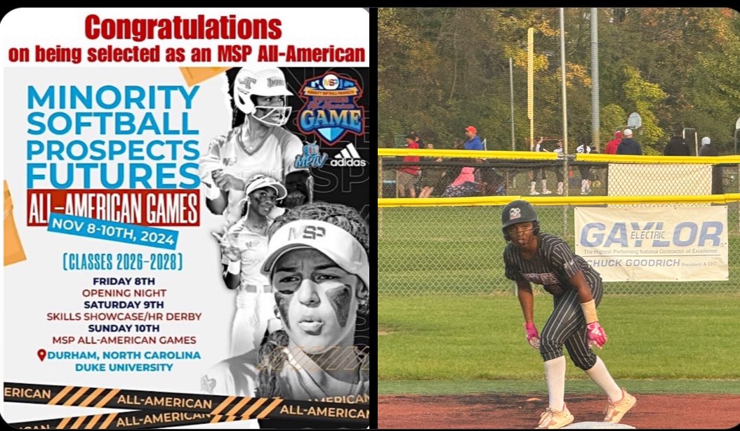 The excitement I have is so high!!!
Can’t wait to meet everyone and compete as a <a href="/MSPtakeover/">Minority Softball Prospects</a> All-American. The teams have been established, Let’s Go Team <a href="/JalaWright14/">Slayla</a>!!
<a href="/BGSUSoftball/">BGSU Softball</a> <a href="/UKsoftball/">Kentucky Softball</a> <a href="/UIndySoftball/">UIndy Softball</a> <a href="/OhioBobcatSB/">Ohio Softball</a> <a href="/Shockwaves_TV/">Shockwaves Tarver Valentine</a> <a href="/CoachLekkie/">Coach Lekkie (Alexis) Tarver</a> <a href="/CathedralSoftb1/">Cathedral Softball</a>