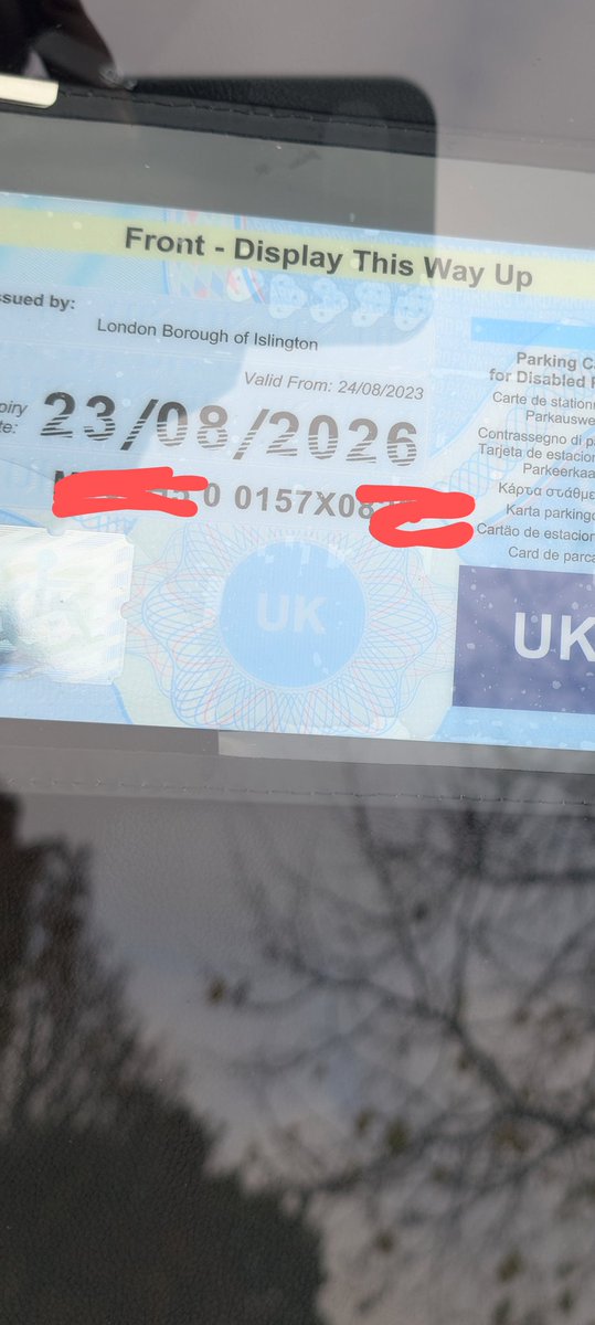 CitizenUddin's tweet photo. More blue badge fraud. This vehicle parked up near where I live this morning. 
Saw a young guy get out. BB is for a 77 year old. But maybe he is picking up? That's allowed I know. I wonder where exactly he is picking up from though? Judging by the fact it has been there for 6 hours already, it must be quite far.