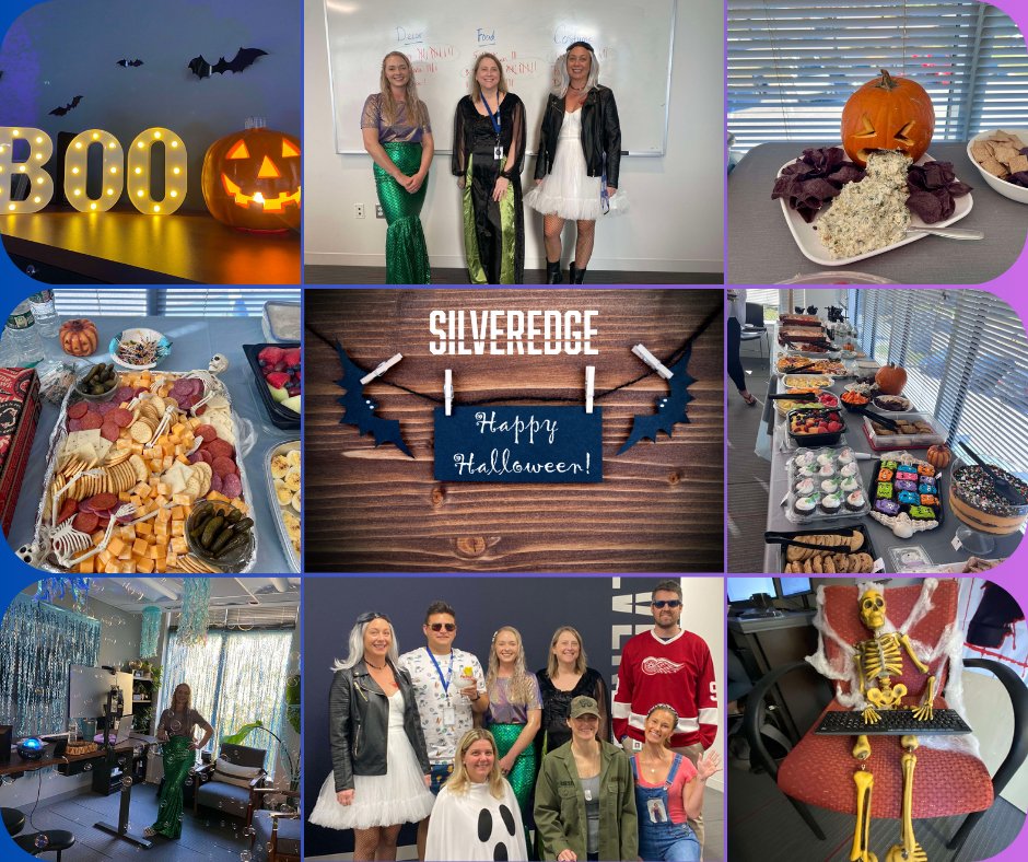 SilverEdgeGS's tweet photo. ThrowbackThursday to our spook-tacular Halloween potluck! Our team brought their A-game with creative costumes, delicious treats, and a whole lot of Halloween spirit. From spooky snacks to ghoulish get-ups, it was a blast celebrating together! #NowHiring #LifeAtSilverEdge #LetsGo https://t.co/QX8fSShyfD