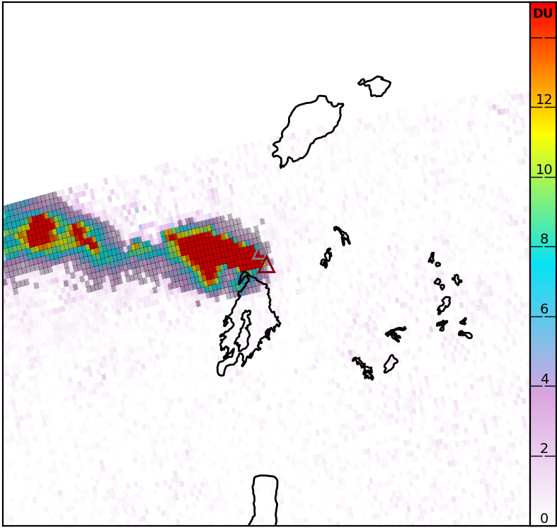 Sustained degassing at #Nyiragongo and #Nyamulagira volcano with SO2 daily emissions up to 7000 tons.  
Dégazage soutenu aux volcans #Nyiragongo &amp; #Nyamulagira, des émissions de SO2 allant jusqu'à 7 000 tonnes/jour.
Thanks <a href="/CopernicusEU/">Copernicus EU</a> <a href="/MountsSystem/">MOUNTS volcano monitoring system</a>