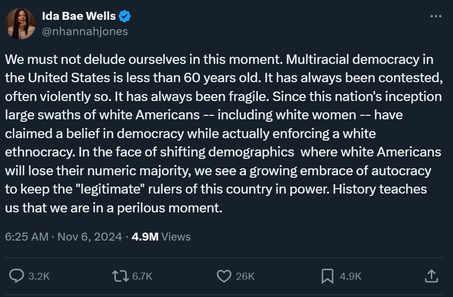 Noahpinion's tweet photo. Look, I don't know how else to put this, but...this stuff just doesn't have any juice anymore. It's nonsense, everyone can see it's nonsense, and the country has walked away from it. It's not going to be the basis of a new America, or the Resistance, or anything. It's cooked. https://t.co/K7FOQg59wo