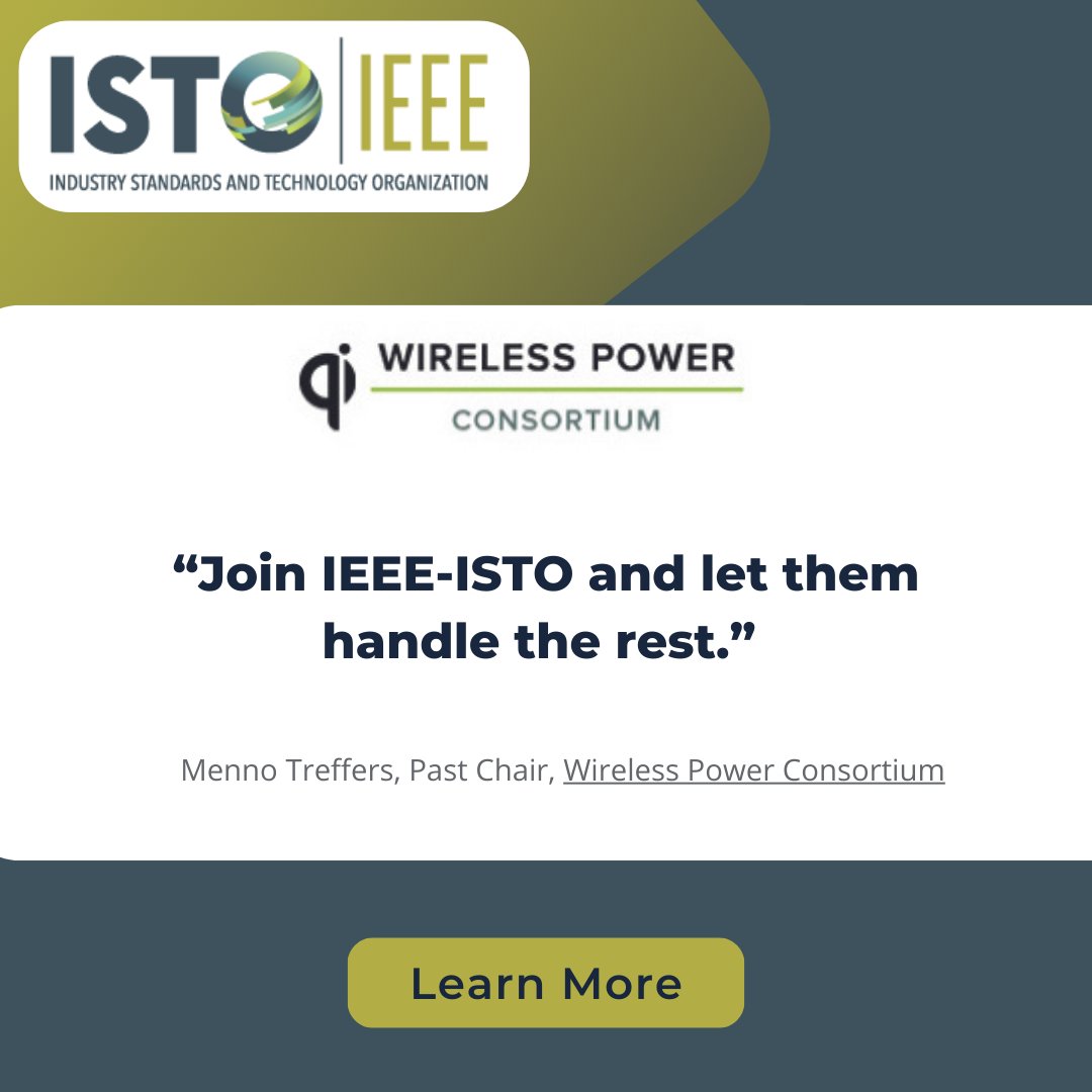 “Join IEEE-ISTO and let them handle the rest." Past Chair of the Wireless Power Consortium shares how IEEE-ISTO takes care of the nitty-gritty, allowing members to concentrate on what they do best. #ISTOAdvantage #TechInnovation”