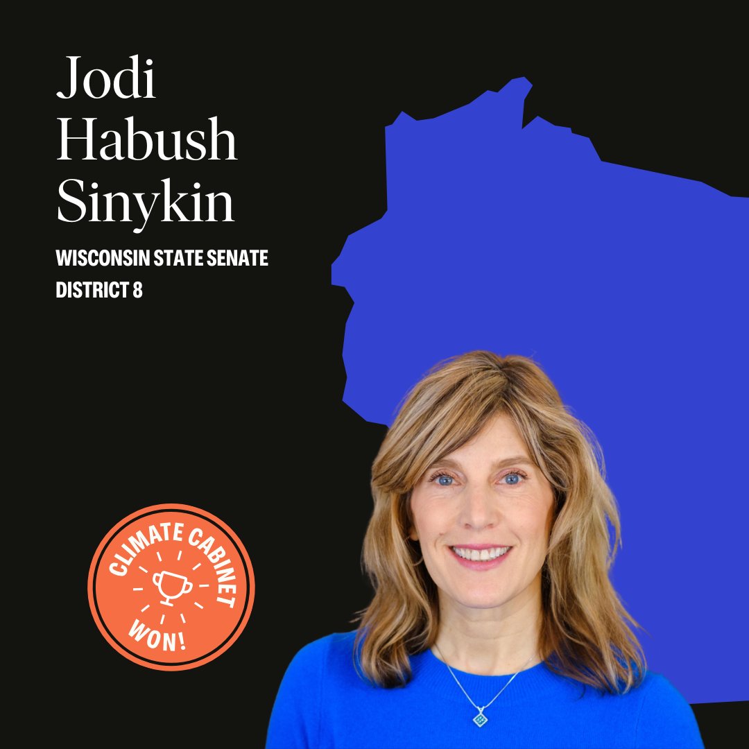 Congratulations to <a href="/Jodi4Senate/">Jodi Habush Sinykin</a> on her win! Jodi has consistently shown her commitment to environmental advocacy and wildlife conservation throughout her career. She’s a proven climate champion ready to make a difference!