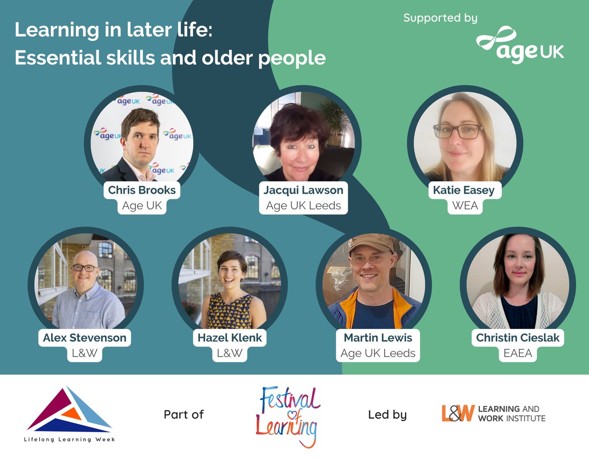 Learning and Work Institute (@learnworkuk) on Twitter photo Keeping the #LifelongLearningWeek discussions going, weāre looking forward to our webinar with <a href="/age_uk/">Age UK</a> tomorrow raising awareness of poor essential skills among older people and the impact this has on their lives.
šŗ Join us at 12 noon tomorrow: learningandwork.org.uk/events-2/learn⦠Keeping the #LifelongLearningWeek discussions going, weāre looking forward to our webinar with <a href="/age_uk/">Age UK</a> tomorrow raising awareness of poor essential skills among older people and the impact this has on their lives.
šŗ Join us at 12 noon tomorrow: learningandwork.org.uk/events-2/learnā¦