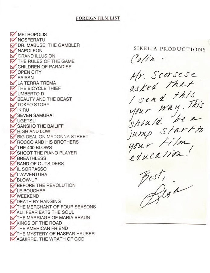 Martin Scorsese's list of 39 essential foreign films to watch.