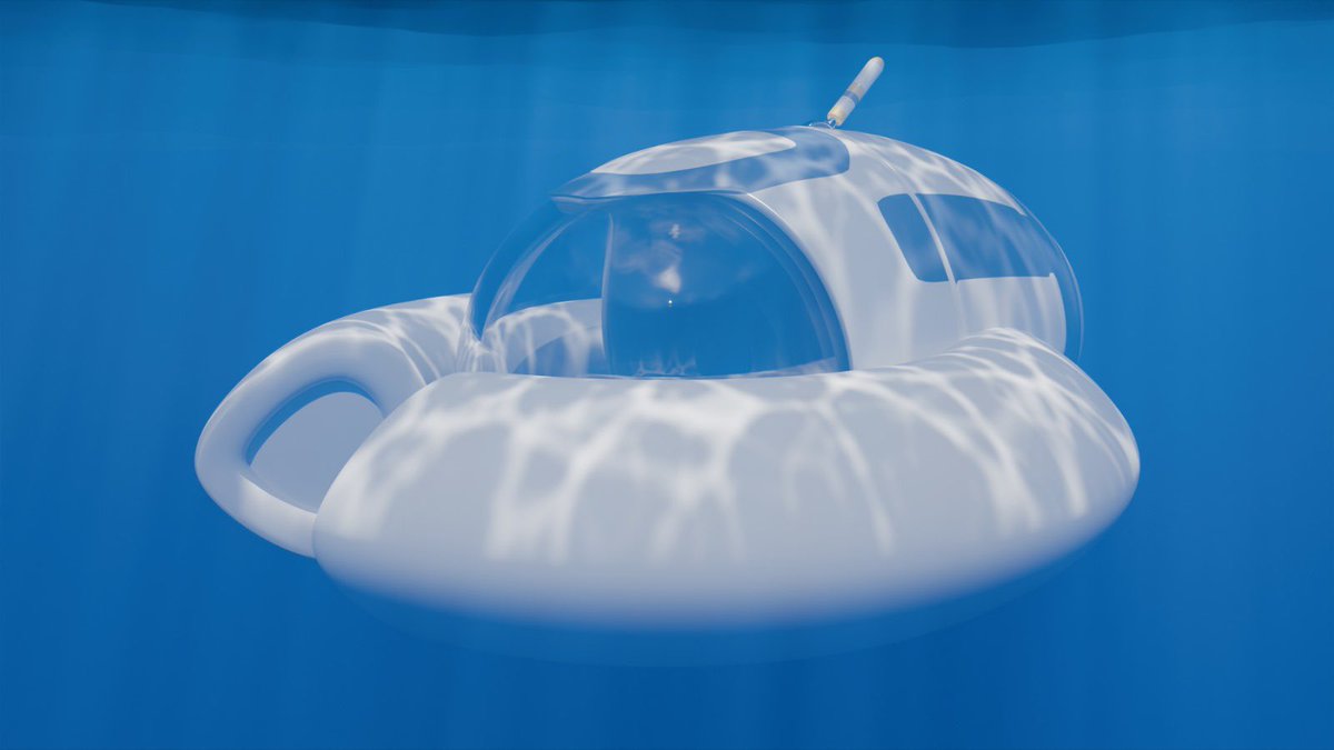 DavidHodson8's tweet photo. This week the blender52 prompt is transport so with su náutica 2 being announced recently here is a seamoth submarine from the first game #Blender52 #blenderrender #transport #submarine #Subnautica #seamoth https://t.co/GuuMduzjNB