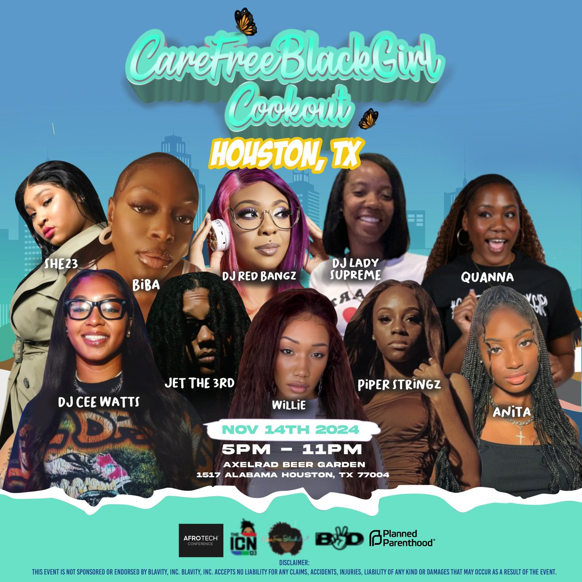 #CareFreeBlackGirl (@cfbgpod) on Twitter photo AfroTech just got more lit. We always bring y’all the hottest lineup & this is no different. Welcome to #carefreeblackgirl Texas Gworls
<a href="/bigwillietoyou/">WilliE</a>
<a href="/jetthe3rd_/">JET THE 3RD</a>
Biba
Anita
She23
Piper Stringz
Music by <a href="/djceewatts/">ARIES SZN 😈</a> <a href="/DJLadySupreme/">Supreme</a>
events.eventnoire.com/e/carefreeblac… AfroTech just got more lit. We always bring y’all the hottest lineup & this is no different. Welcome to #carefreeblackgirl Texas Gworls
<a href="/bigwillietoyou/">WilliE</a>
<a href="/jetthe3rd_/">JET THE 3RD</a>
Biba
Anita
She23
Piper Stringz
Music by <a href="/djceewatts/">ARIES SZN 😈</a> <a href="/DJLadySupreme/">Supreme</a>
events.eventnoire.com/e/carefreeblac…