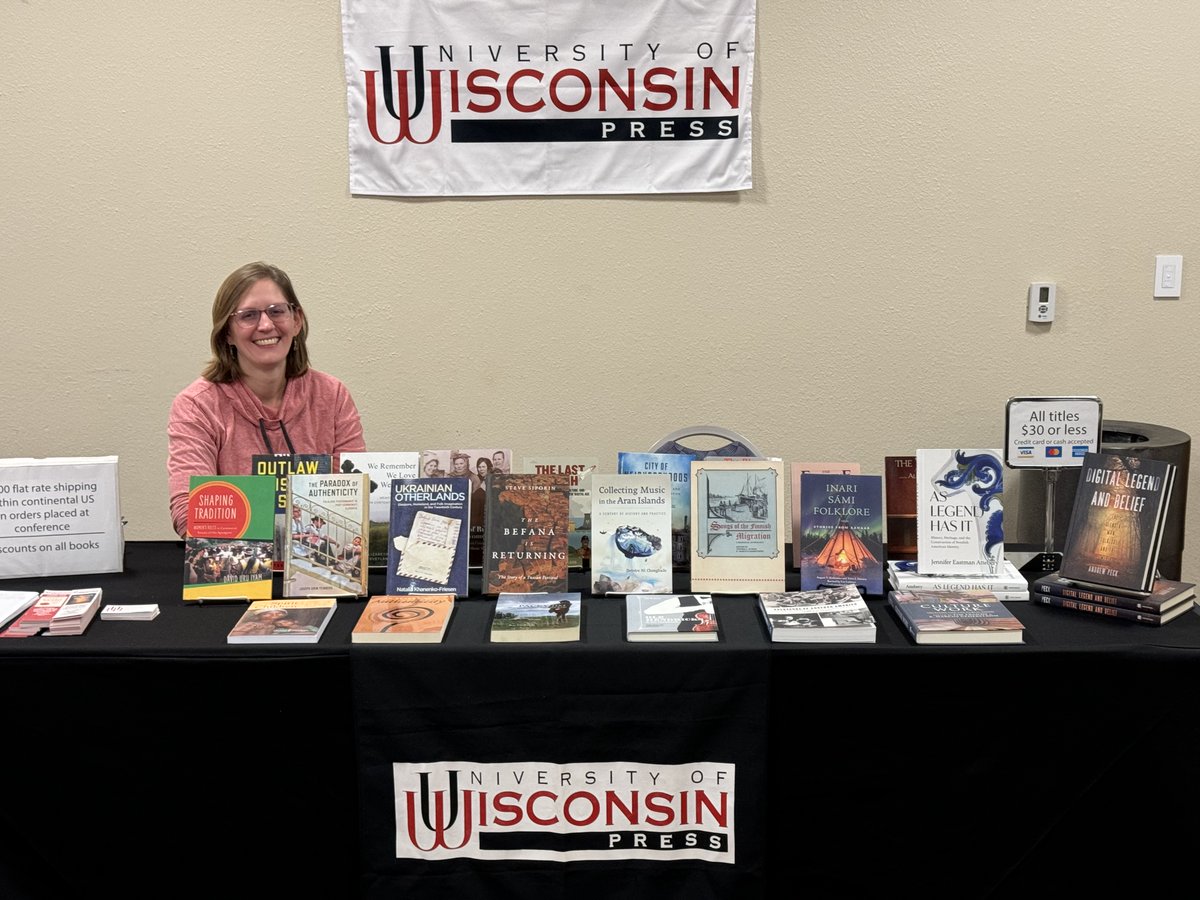 UWiscPress's tweet image. Our acquisitions editor Amber Cederström is at the @afsfolklorists conference in Albuquerque; if you're around, feel free to drop by and chat