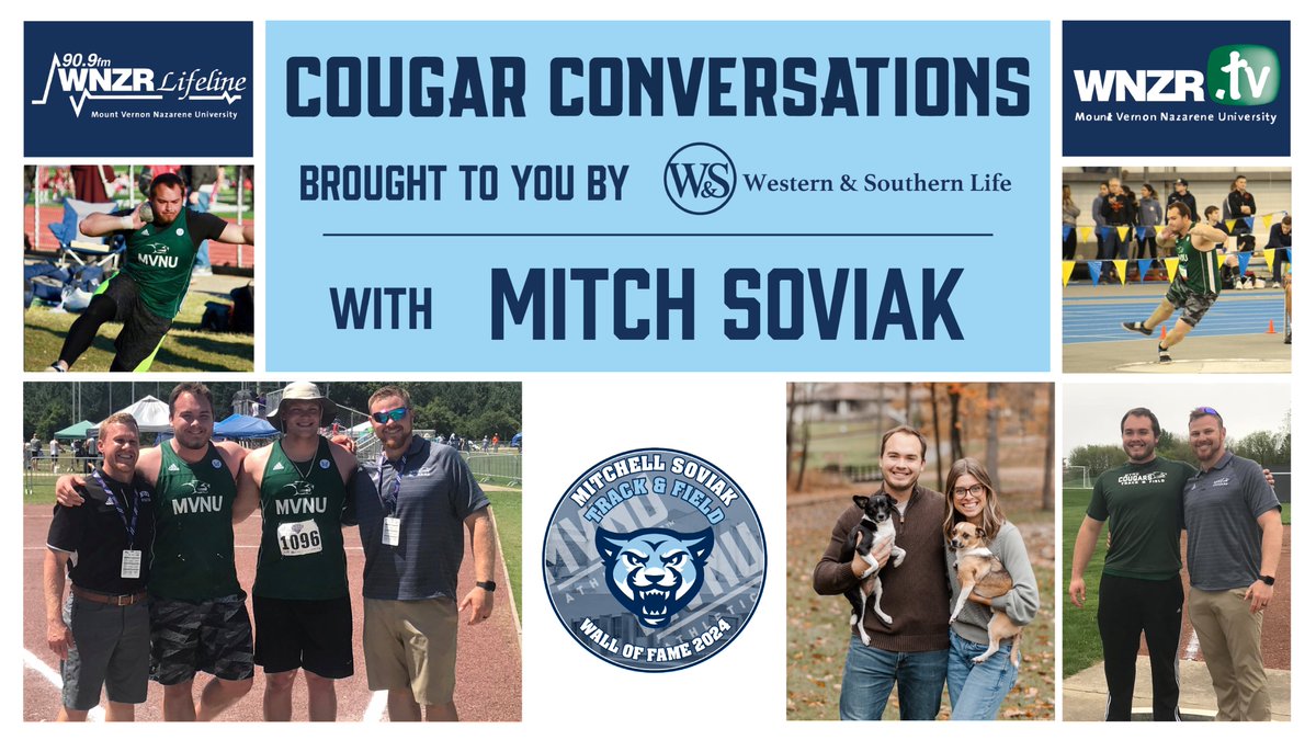 WNZR 90.9 FM (@wnzr_fm) on Twitter photo WNZR shares a special Cougar Conversation with 2019 graduate, Mitch Soviak who competed for the <a href="/mvnu1968/">Mount Vernon Nazarene University</a> Track Team. He will be inducted into the Cougar Wall of Fame this weekend. He shares memories, life updates and his love for track.
<a href="/MVNU_Cougars/">MVNU Athletics</a>
soundcloud.com/wnzr/sets/wnzr… WNZR shares a special Cougar Conversation with 2019 graduate, Mitch Soviak who competed for the <a href="/mvnu1968/">Mount Vernon Nazarene University</a> Track Team. He will be inducted into the Cougar Wall of Fame this weekend. He shares memories, life updates and his love for track.
<a href="/MVNU_Cougars/">MVNU Athletics</a>
soundcloud.com/wnzr/sets/wnzr…