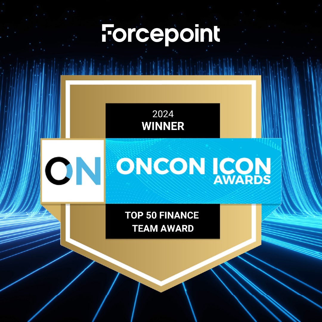 ForcepointSec's tweet photo. Congratulations to the #Forcepoint Finance Team for earning an OnCon (@onconferences) Top 50 Finance Team Award 🏆
This award is a testament to the hard work and dedication you all give every day. Thank you forever and then some! https://t.co/Qu6daLcOEL
