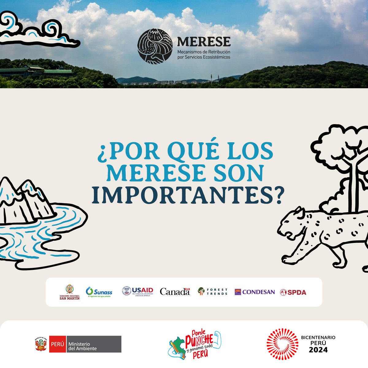 MinamPeru's tweet photo. Conoce 4 razones por la que los #MERESE son clave para nuestro futuro verde 👀🙌🏼💚
✅10 años de los Mecanismos de Retribución por Servicios Ecosistémicos (#MERESE) conservando y construyendo para el futuro💪🏻🌎 https://t.co/j2GRNft161