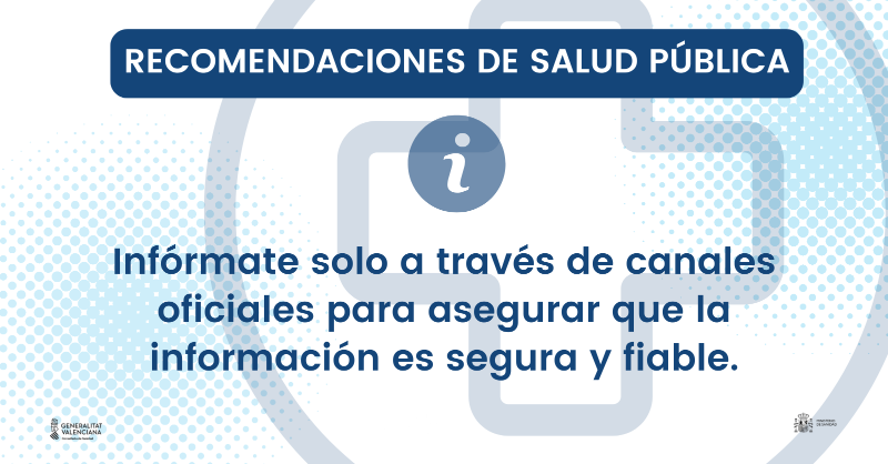 GVAsanitat's tweet photo. ❗ @GVASanitat recuerda la importancia de seguir las recomendaciones de Salud Pública para evitar complicaciones

👉🏼 Actualmente no hay ningún brote de infecciones declarado, ni ninguna situación de relevancia para la Salud Pública