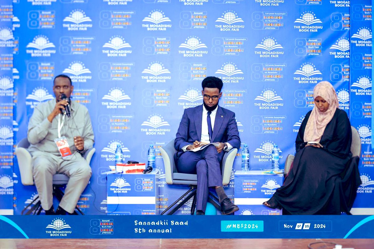 Today marked the opening day of Mogadishu Book Fair 2024 (<a href="/MogBF/">The Mogadishu Book Fair</a>) filled with productive exchanges and insights. We gained valuable knowledge and connections. Looking forward to another impactful day tomorrow insha Allaah. #MBF2024 #Mogadishu #Somalia