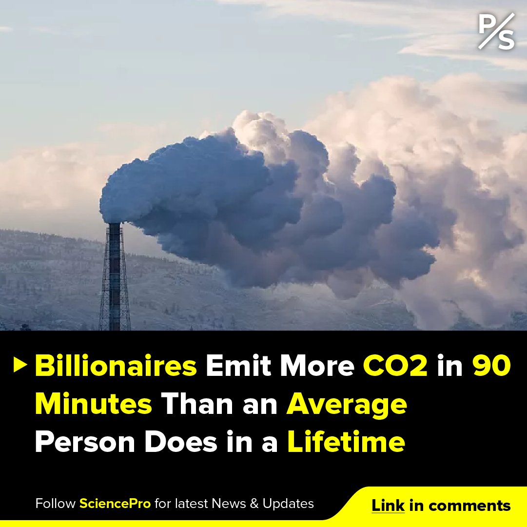 prosciency's tweet image. Oxfam reports billionaires emit a lifetime’s worth of CO2 in just 90 minutes: fixzd.com/billionaires-e…