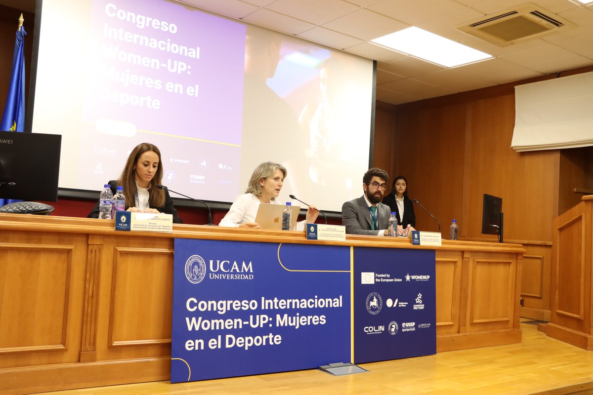 WomenUporg's tweet photo. 🎉We kick off the International Women-UP Congress: Mujeres en el deporte!

We begin the inaugural session of the @womenuporg conference. @estrellanunez16, @lourdes_merono, and Mario Demófilo, principal investigator, kick off a two-day conference dedicated to sports equity. https://t.co/RpTbypNvtP