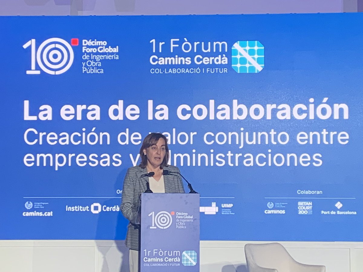 Colegiocaminos's tweet photo. Conferencia 
Sílvia Paneque, consejera de Territori, Habitatge i Transició Ecològica de @gencat: “La sequía y las inundaciones son emergencias nuevas del calentamiento global”. https://t.co/W2GVXqdRuR